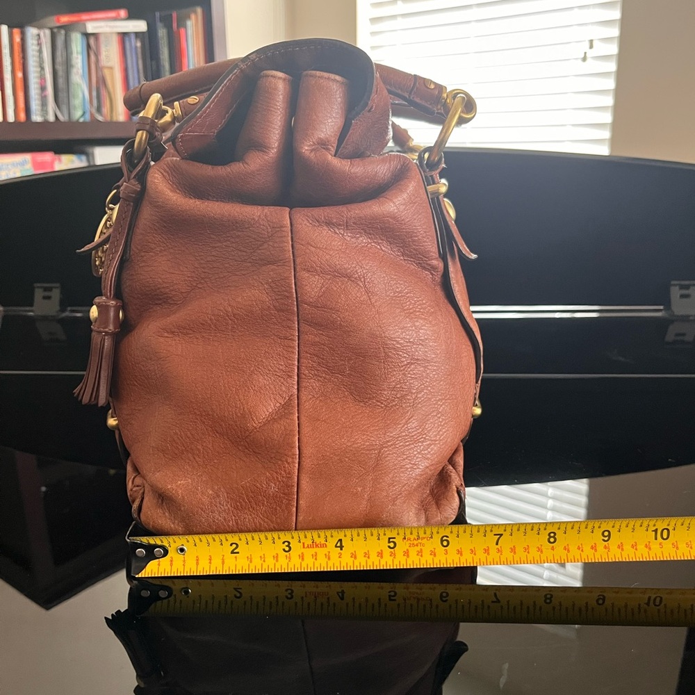 Coach Hampton Leather Carryall 15404
Brown Leather Handbag with Gold Accents - Picture 2 of 16